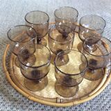 Series of 8 walking glasses
