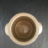 Greige sandstone pot with lid
