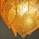 Chandelier leaves Murano Mazzega, gilded frosted glass, italy 1970