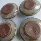 Sandstone shells signed Chantal - Thierry Robert vintage pottery