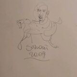 Watercolor by Pietro Soriani, pencil on paper, 2000s