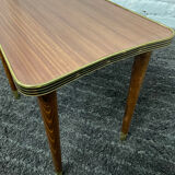 Vintage side table in Formica and teak 70s