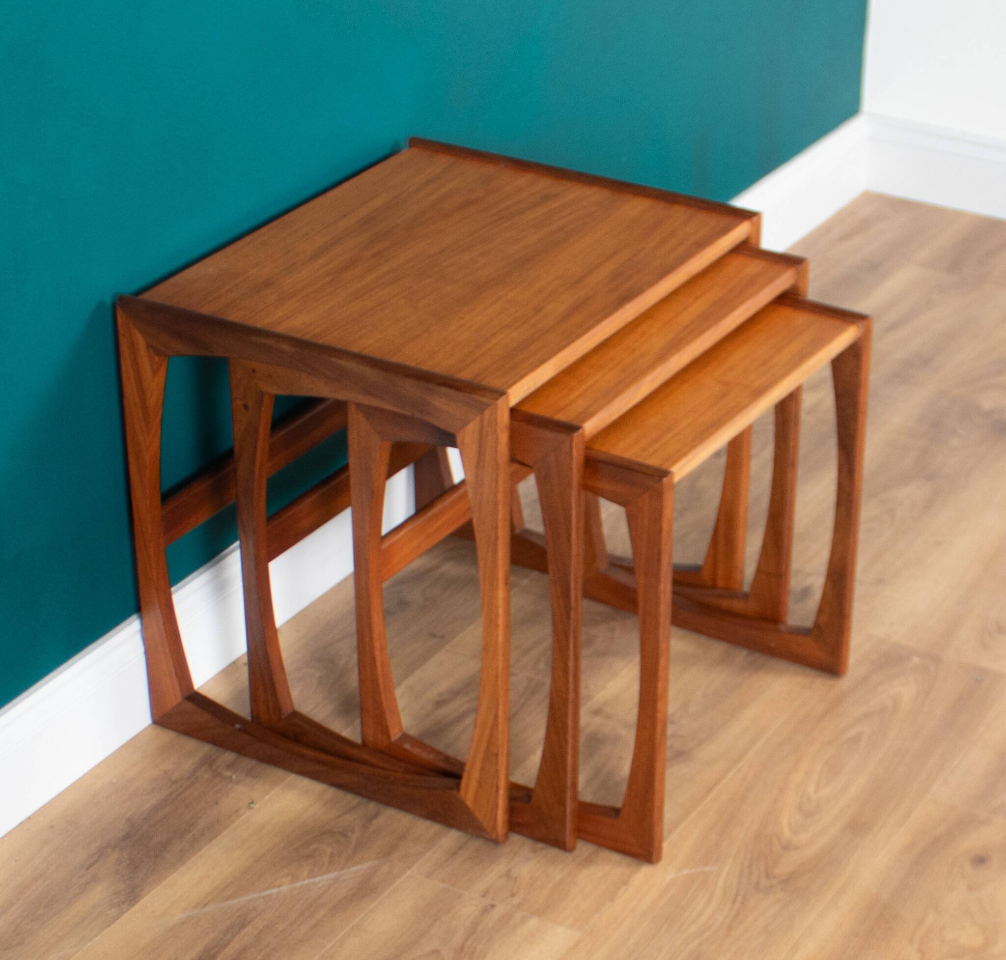 Retro Teak 1960s G Plan Quadrille Nest Of Coffee Tables