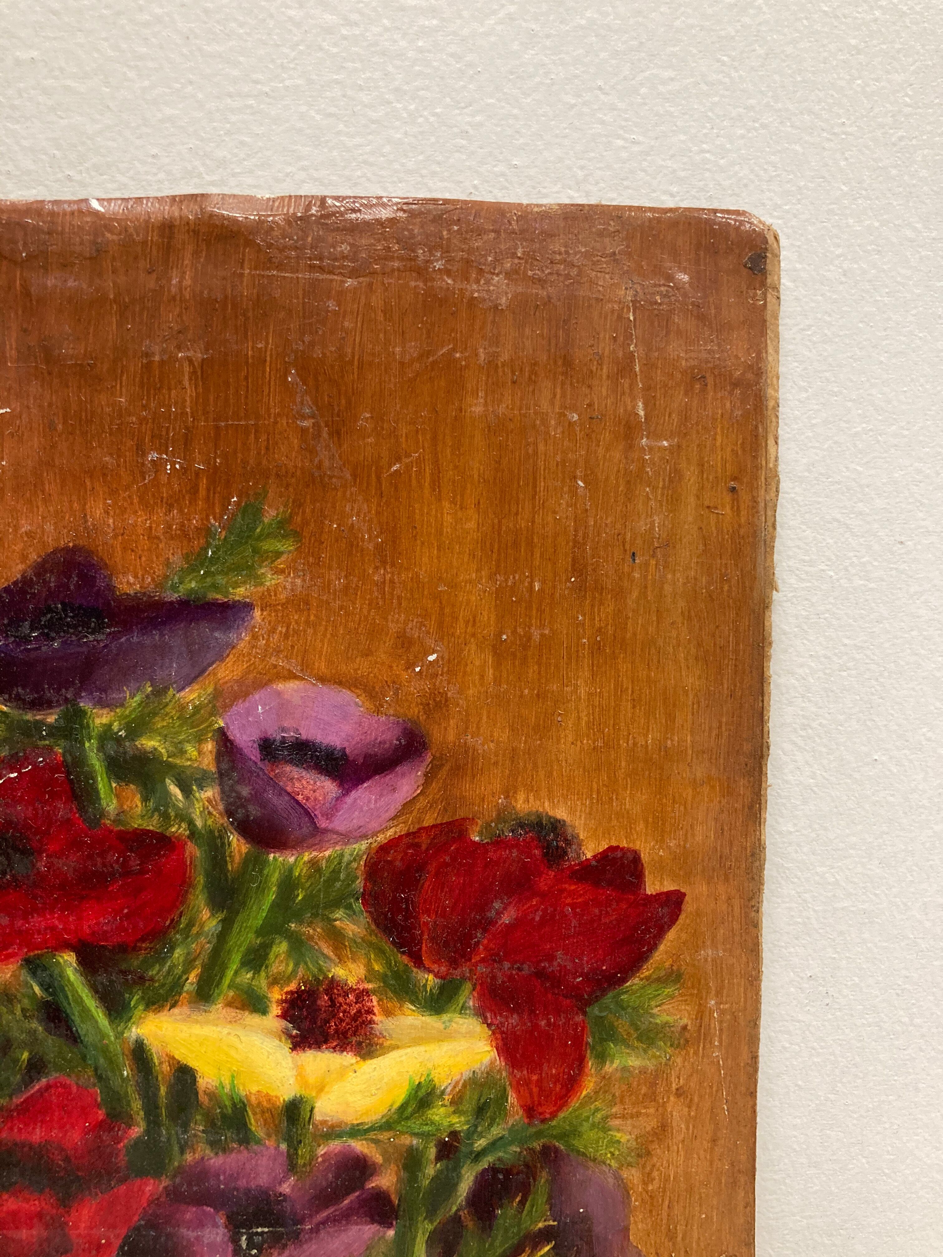 Oil on vintage panel