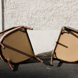 Pair of bamboo armchairs