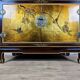 Vintage Chinese cabinet gold leaf / flowers and birds / bohemian