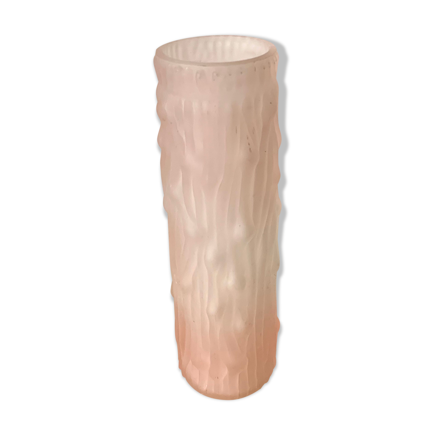 Pink glass vase