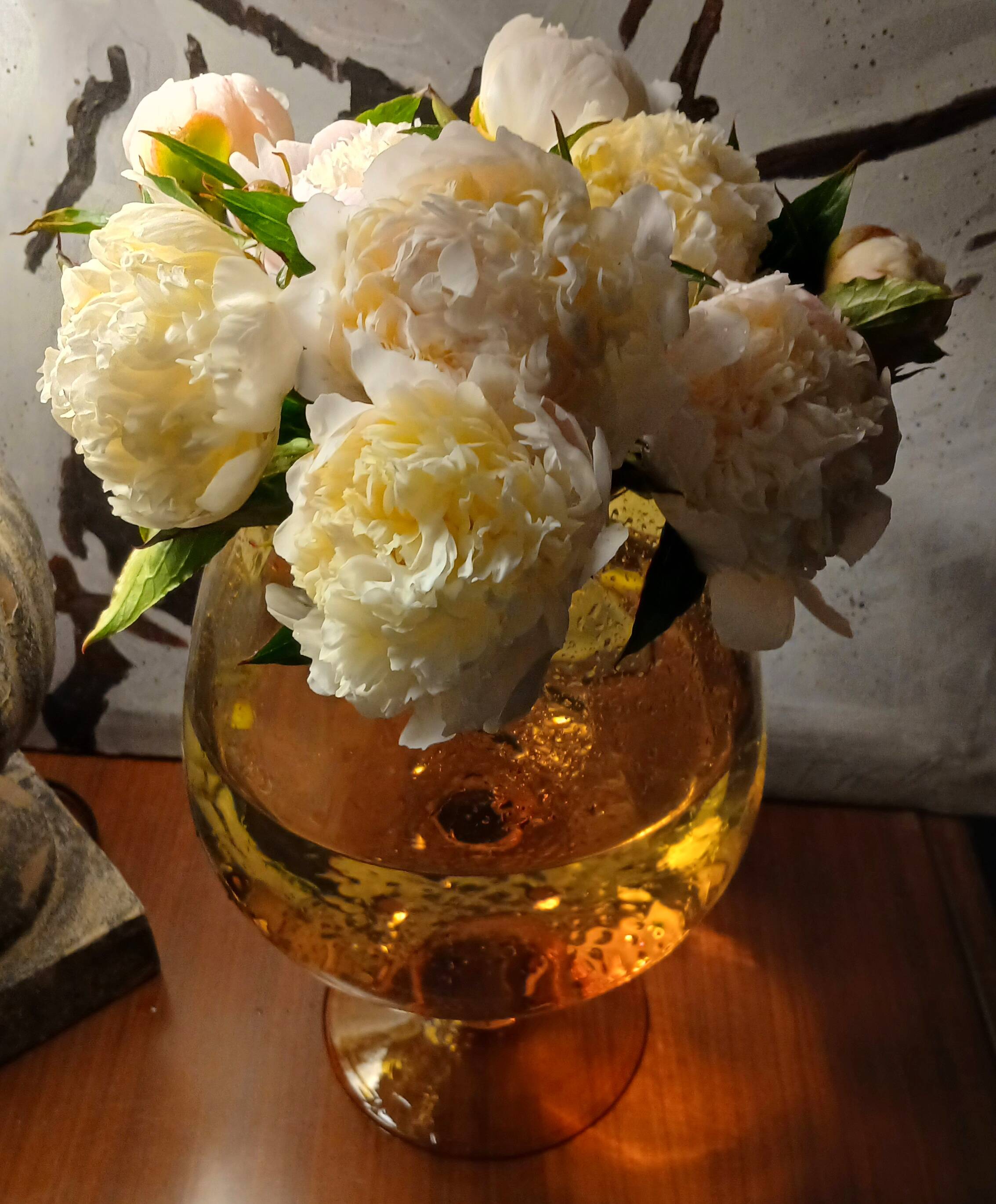 Empoli vase in textured blown amber glass from around 1960.