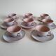 Lot de 8 tasses en grès rose