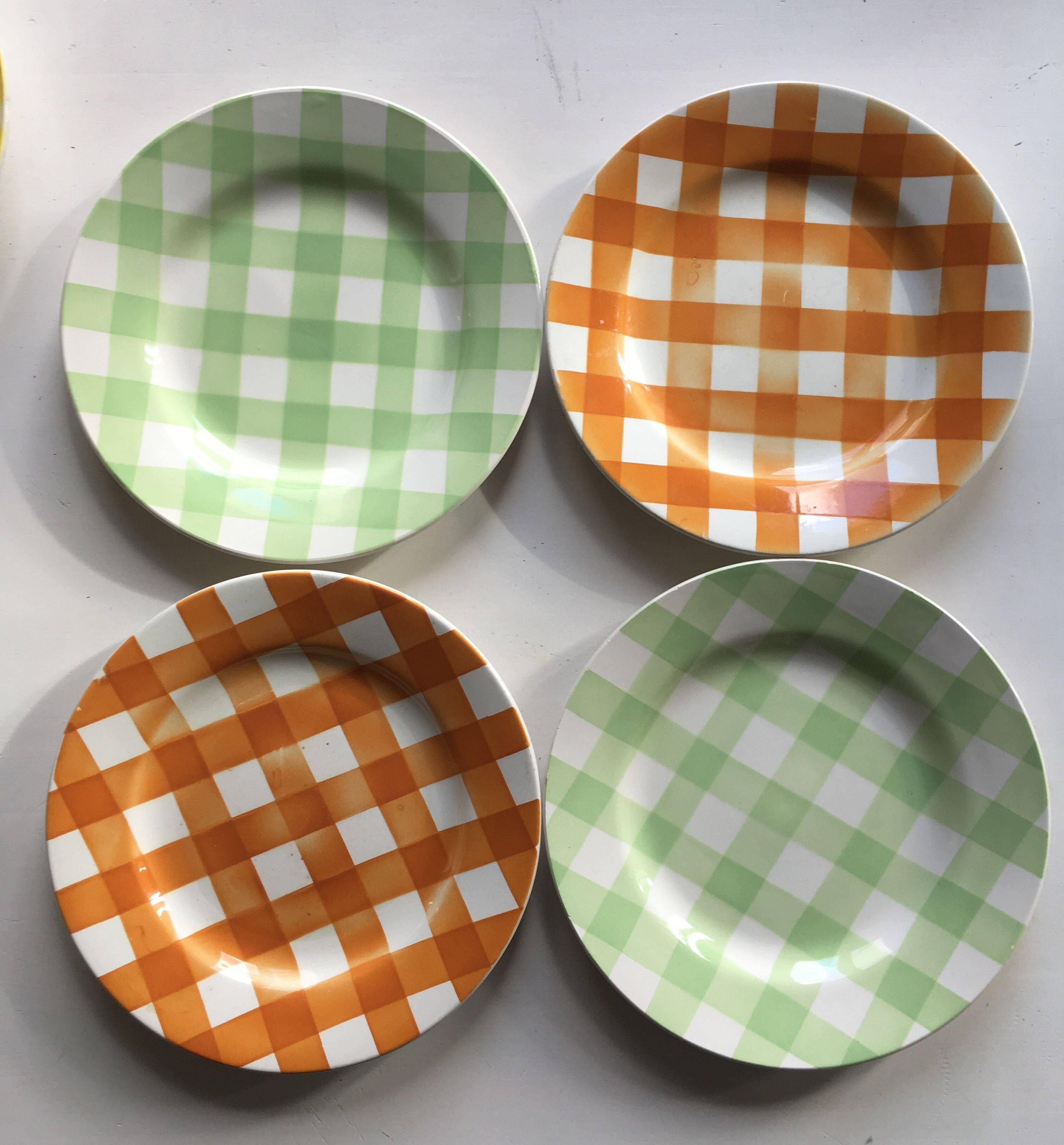Ensemble de 5 assiettes de Sarrguemines collection Ecossais