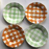 Ensemble de 5 assiettes de Sarrguemines collection Ecossais