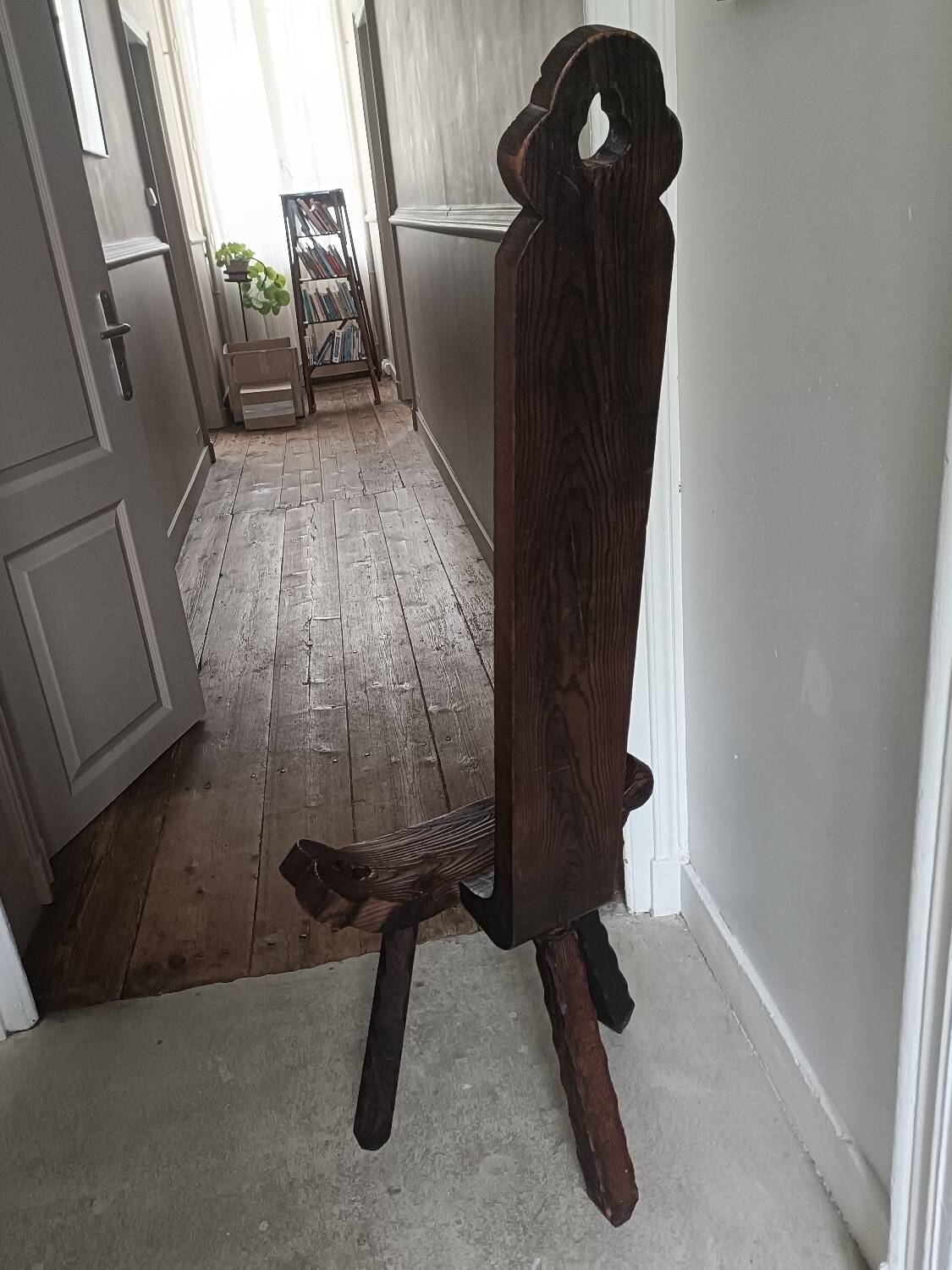 Brutalist tripod chair, 1940s