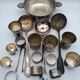 Egg cups, ladles, timpani. christofle, ercuis, sfam. silver plated.