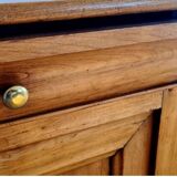 Low sideboard buffet in solid cherry wood, late 19th century