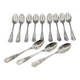 Set of 12 small BOULENGER spoons in silver-plated metal