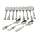Set of 12 small BOULENGER spoons in silver-plated metal