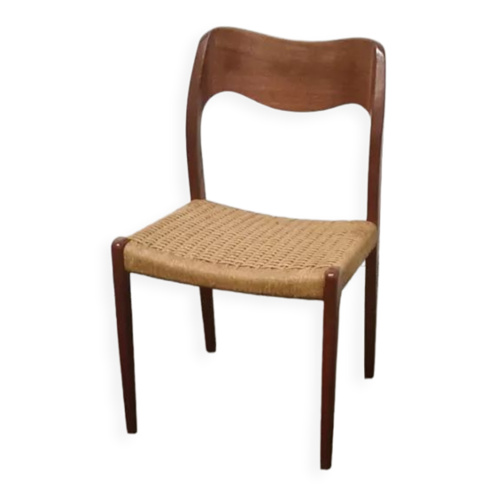 Vintage danish deign dining chair by miels moller ,model 71