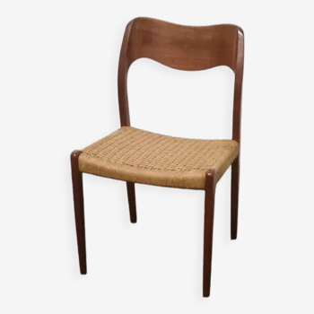 Vintage danish deign dining chair by miels moller ,model 71