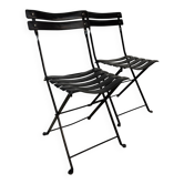 Pair of Celestina chairs by Marco Zanuso Zanotta in black leather.