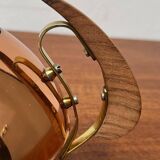 Metal and teak teapot from the mid-century, 1960s.