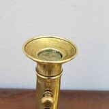 Paire de Bougeoirs Louis Philippe en laiton 1900s