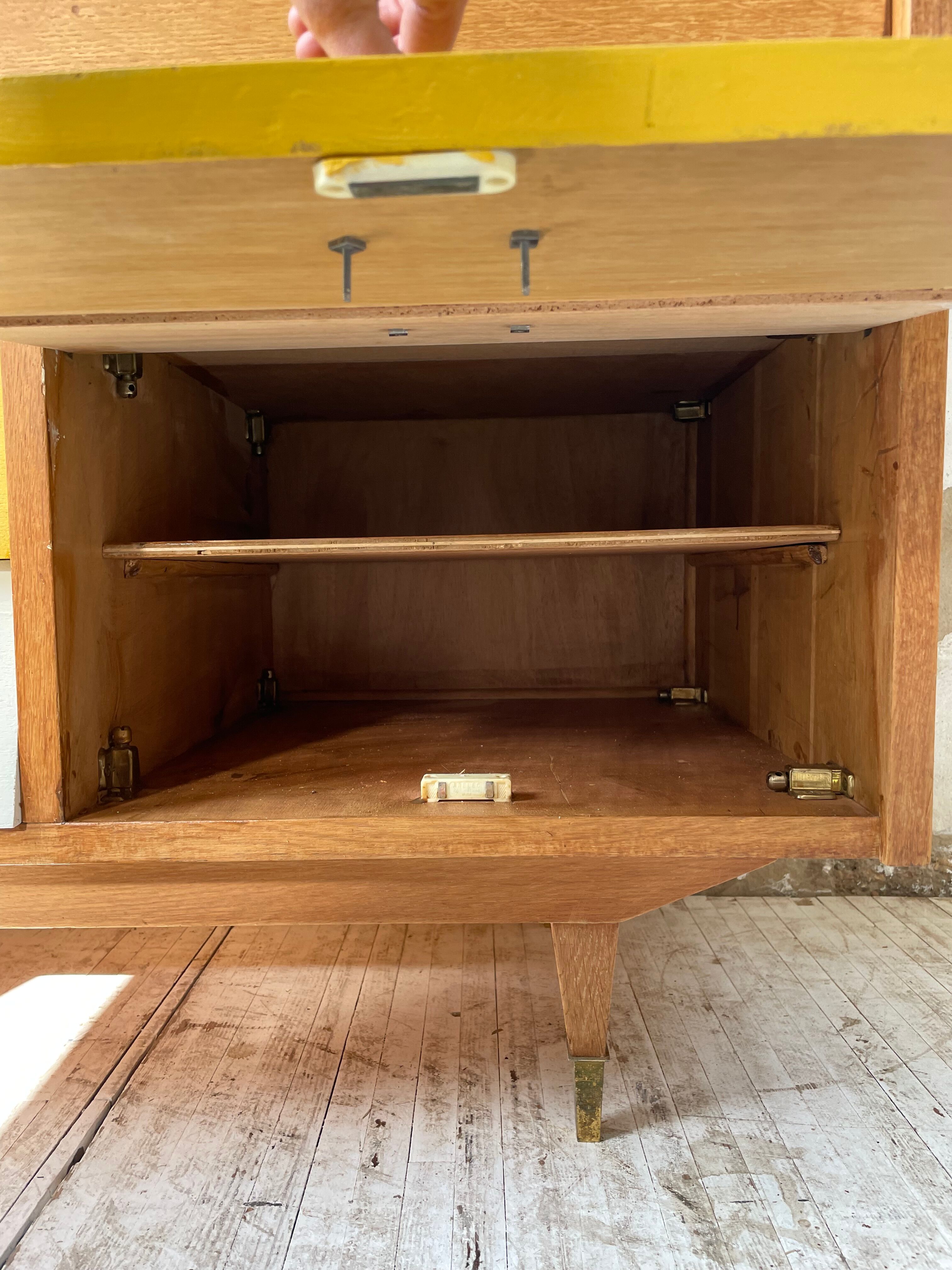 Furniture chest of drawers two-tone 60s