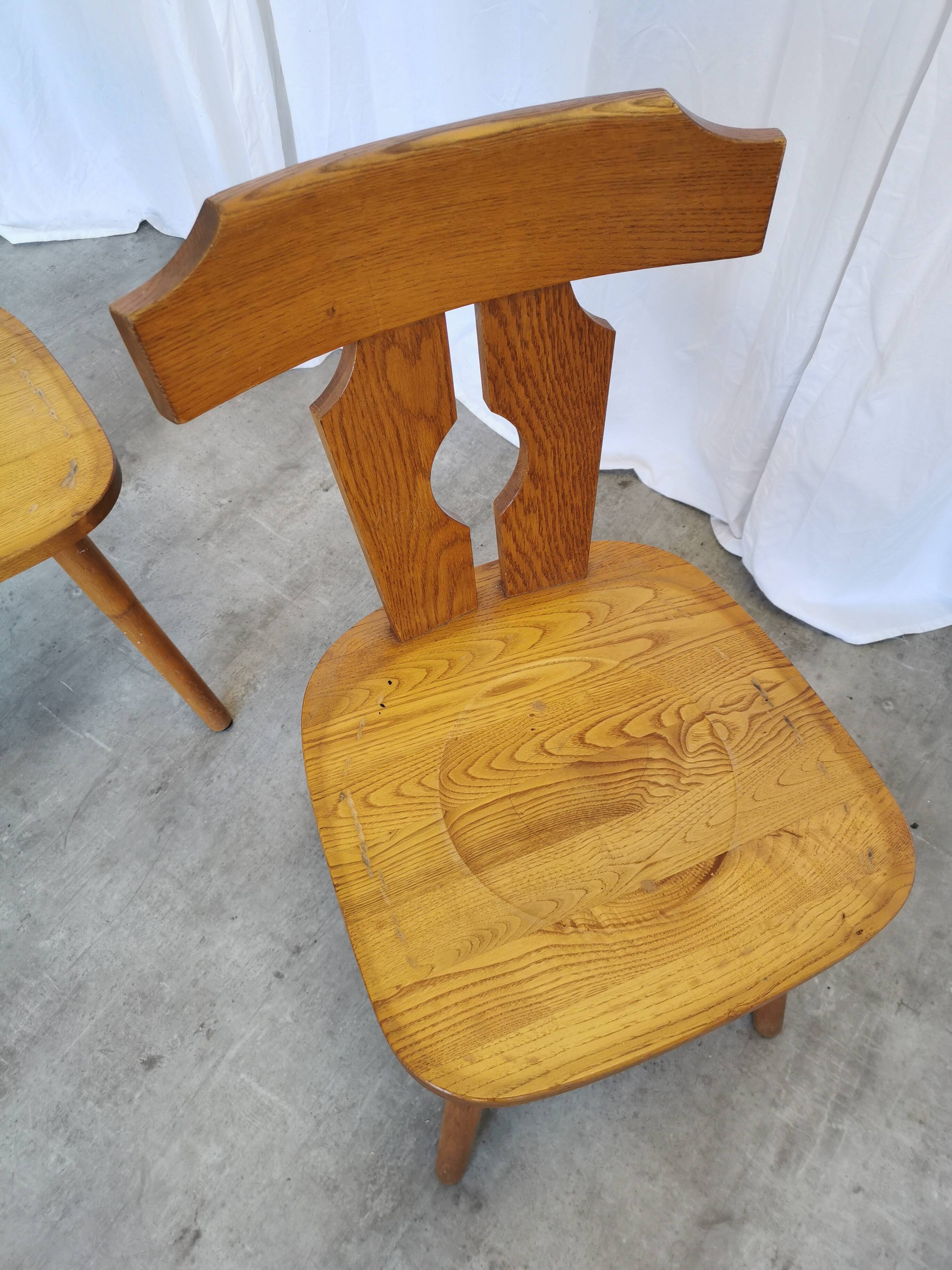 Set of 2 Vintage Wooden Tyrolean Dining Chairs by Ruko Sessel Alois Koller