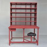 Red Tolix industrial style postal sorting locker