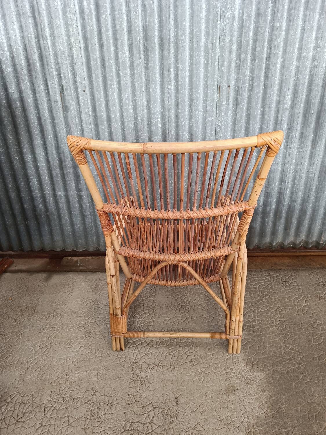 Large adult rattan armchair