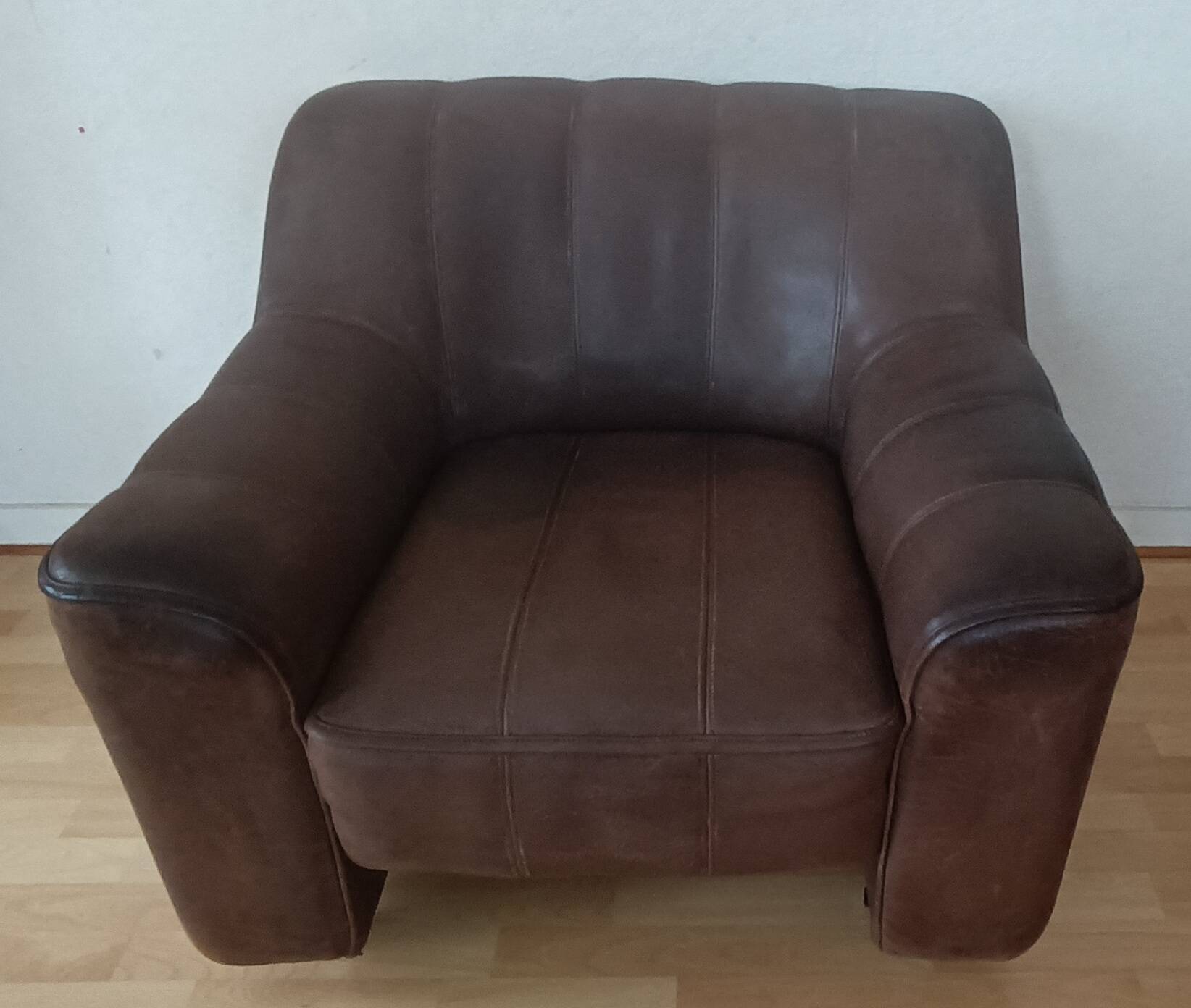 Swiss club chair by Sede Designer Leather Model DS44 1970s