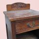 Pair of Art Nouveau bedside tables in solid oak, late 19th century.