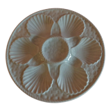 Assiette à huîtres en faïence blanche de Longchamp