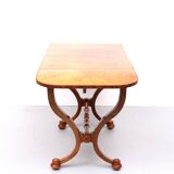 Antique Dutch Empire Burl Wood veneered desk or sofa table