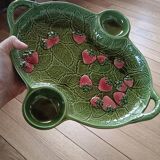 Strawberry slipware dish