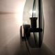 Smoked glass wall sconce. Italy, 1970s.