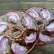 2 majolica oyster plates, Vallauris