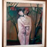 Oil painting on canvas, figures 1979 - Marcello Mori (Castelfiorentino 1925-2022)