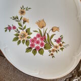 Large oval dish Gien model Floreal - vintage