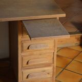 Small vintage oak administration desk