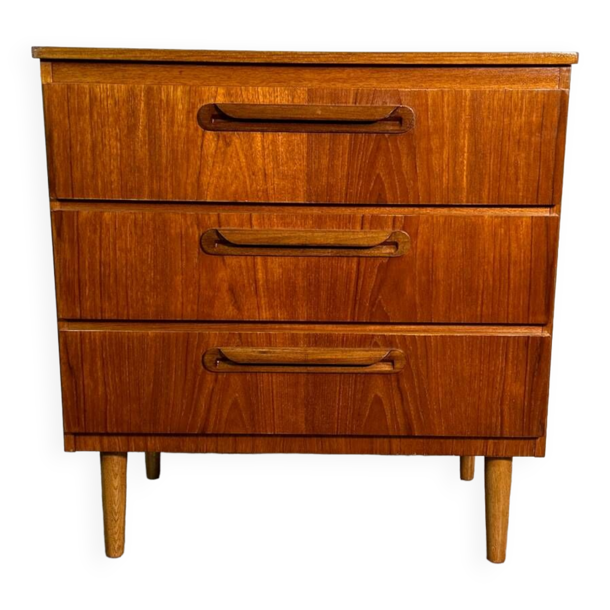Mid century retro vintage teak chest of drawers 1960