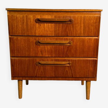 Mid century retro vintage teak chest of drawers 1960