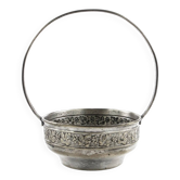 Art Nouveau sugar bowl, silver-plated metal, Sweden, early 20th century