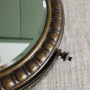 Small tabletop psyché mirror in brass