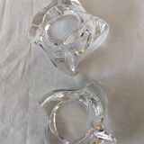 Pair of Villeroy and Boch crystal candle holders