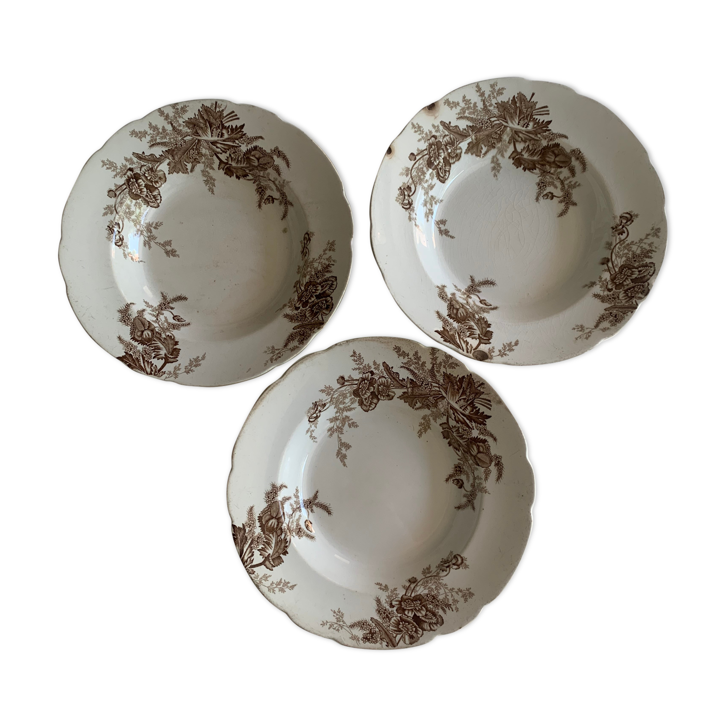 Hollow plates Johnson Bros Paris England 6