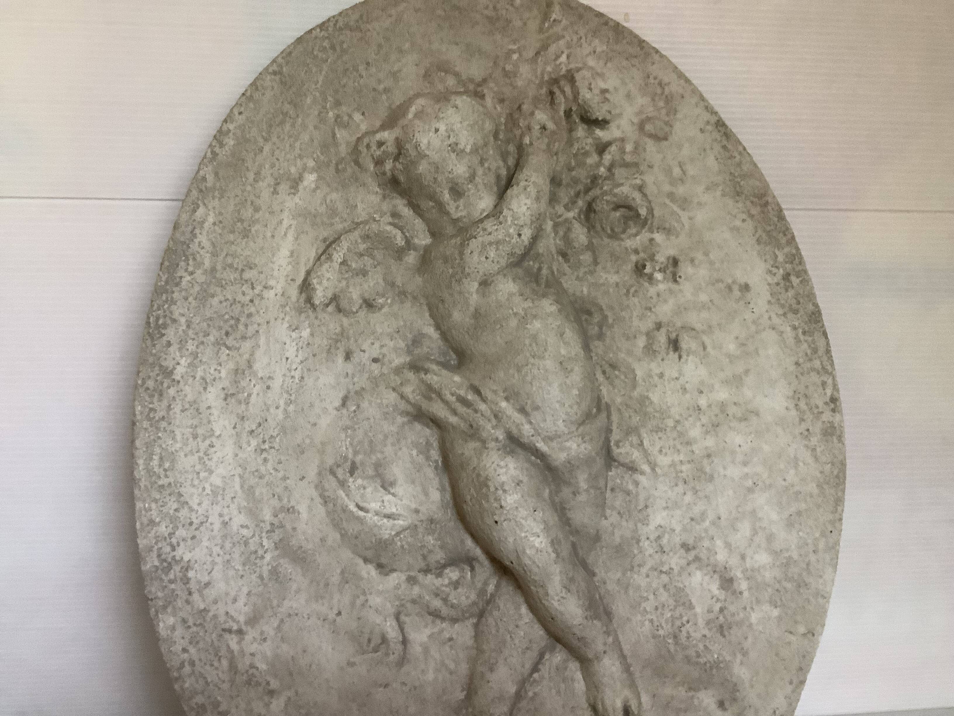 Bas-relief cherub angel