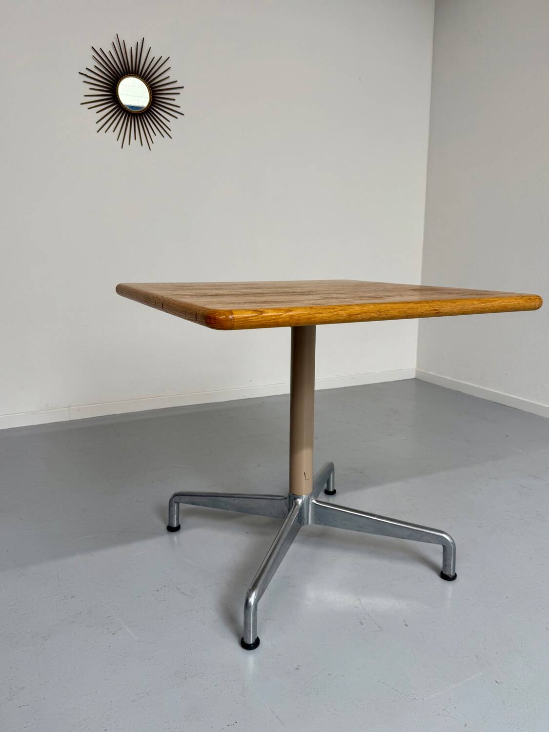 Belform small wooden and metal dining table from the 80s