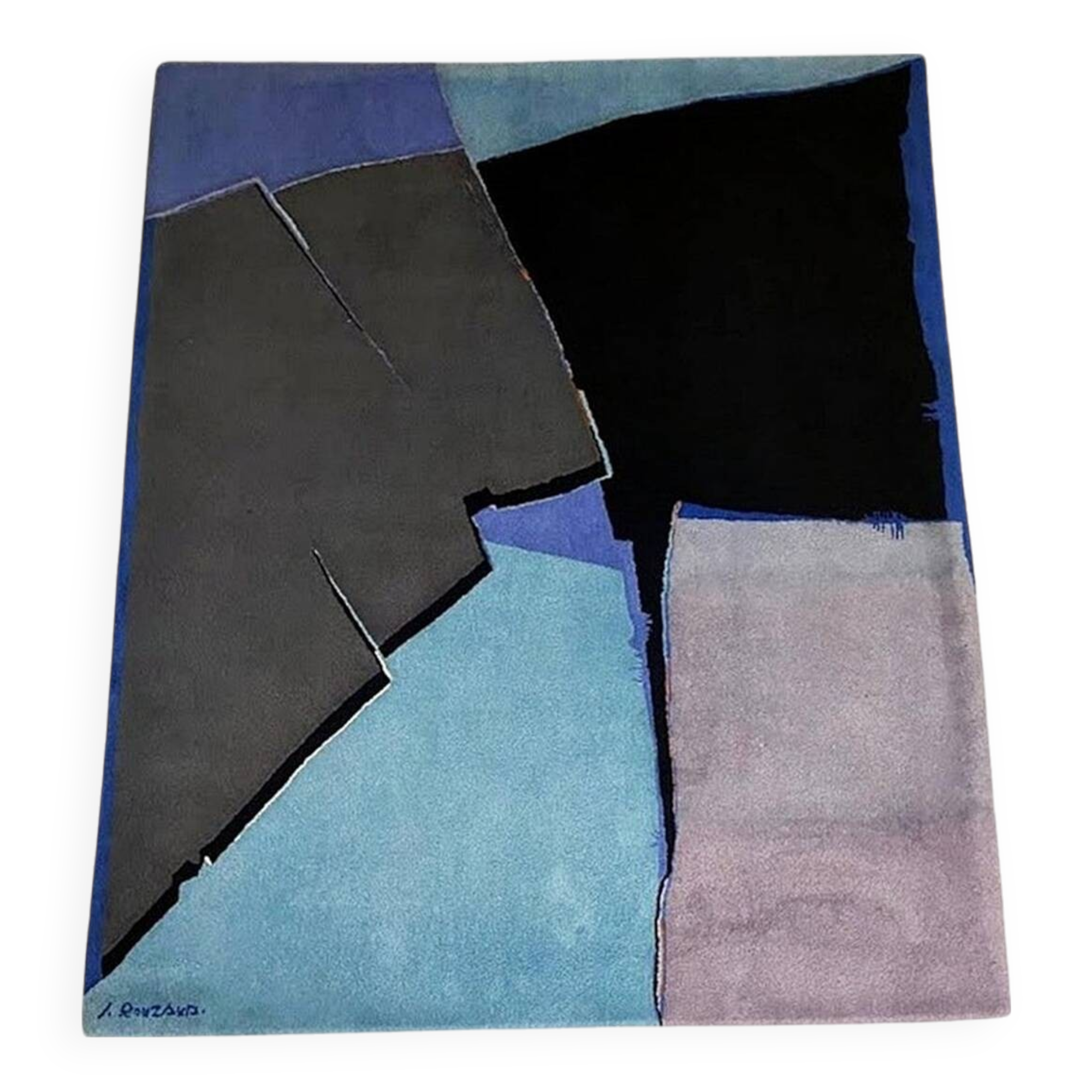 Jean Rouzaud Artistic Carpet, Handmade 1980s France - Tisca