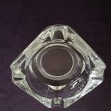 Square solid glass ashtray