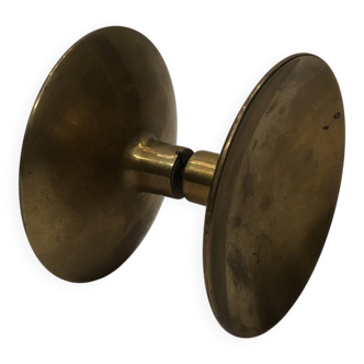 Brass Door Handle Glass 70s 80s Retro Hollywood Regency Antique Vintage